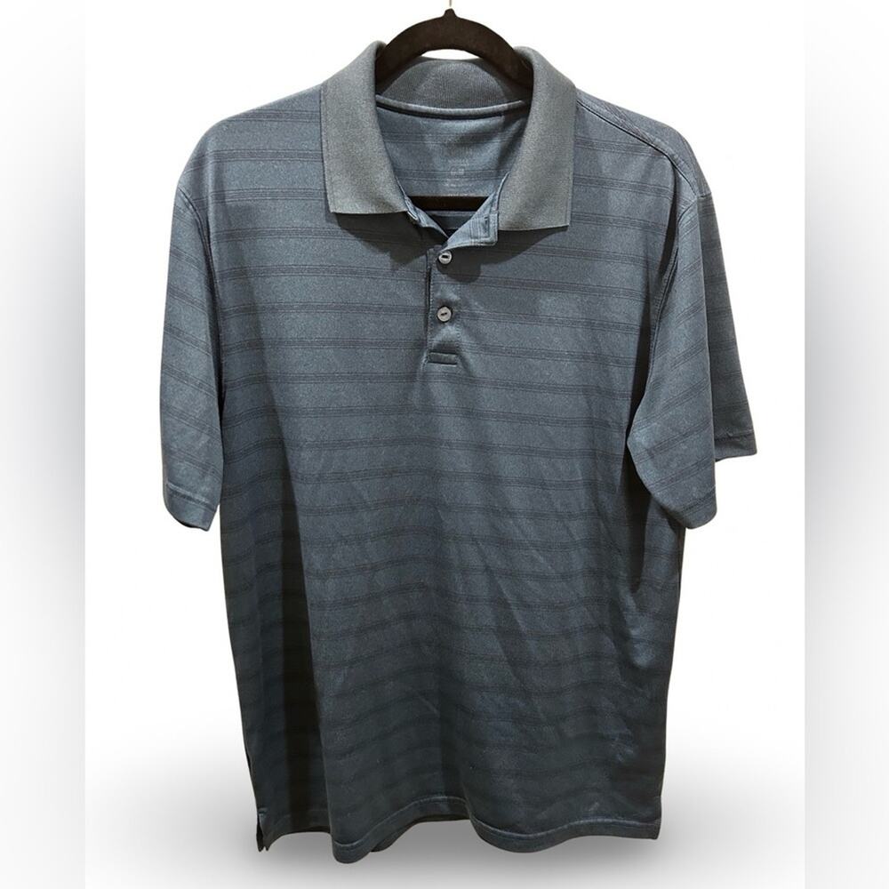 Haggar Performance Polo Men's Size Medium Collar Casual Preppy Business Casual‎